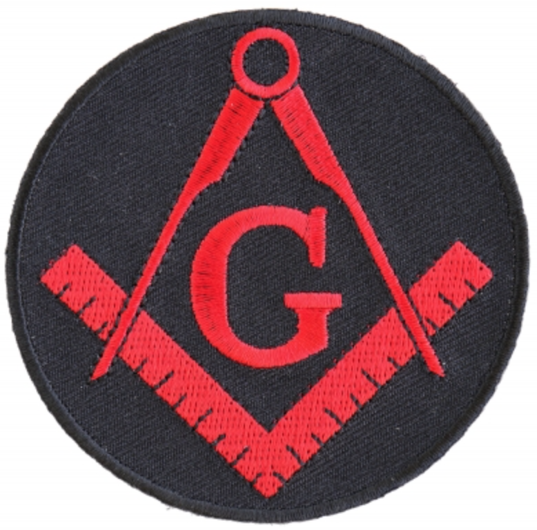 Mason Symbol Patch Red